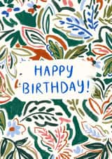 Classic Birthday Card - Botanical Florals created by Lauren Barclay