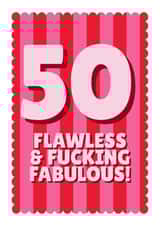Classic Birthday Card - 50th - Flawless And Fabulous created by Blush & Blossom 