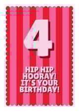 Classic Birthday Card - 4th - Hip Hip Hooray created by Blush & Blossom