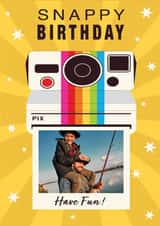 Personalised Birthday Photo Card created by Dalia Clark Design - Punny Birthday Card - Snappy Birthday - Camera