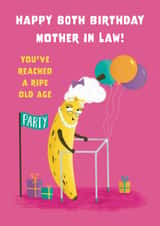 Cute 80th Birthday Card - For Mother In Law - Ripe Banana created by Hannah Jayne Lewin