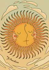 My Sunshine, Romantic Celestial Greeting Card created by Lione & Sheikh