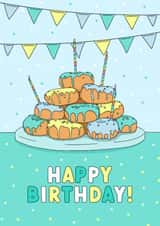 Classic Birthday Card - Doughnut Stack created by Evie Garnett Designs