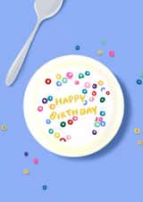 Classic Birthday Card - Cereal created by Fi Moszoro