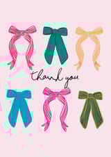 Pretty Thank You Card - Bows created by Fi Moszoro