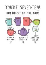 Cute Birthday Card - 70th - Tea - Gin created by mungo and shoddy