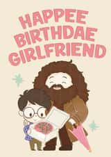 Cute Birthday Card - For Girlfriend - Harry Potter - Happee Birthdae created by Cardology