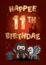 Cute Birthday Card - 11th - Harry Potter created by Cardology