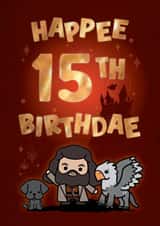Cute Birthday Card - 15th - Harry Potter created by Cardology