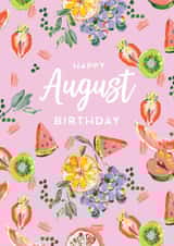 Classic Birthday Card - August Birthday - Fruit - For Her created by Rebecca Prinn