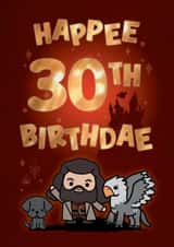 Cute Birthday Card - 30th - Harry Potter created by Cardology