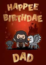 Cute Birthday Card - For Dad - Harry Potter created by Cardology