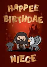 Cute Birthday Card - For Niece - Harry Potter created by Cardology