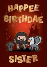Cute Birthday Card - For Sister - Harry Potter created by Cardology