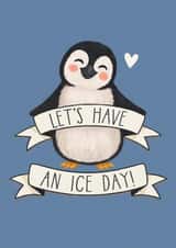 Cute Funny Birthday Card, “Let’s Have an Ice Day!” For Friend or Family created by Bloom&Flo