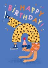 Cute Birthday Card - Dancing - Summersault created by Emily Nash Illustration