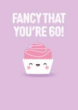 Cute Birthday Card - 60th - Cupcake created by Pango Productions