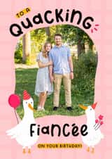 Personalised Birthday Photo Card created by Joanne Hawker - Cute Birthday Card - For Fiancée - Ducks