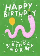 Cute Birthday Card - Birthday Worm created by Claire Schorman
