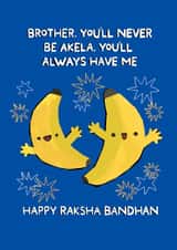 Cute Faith Card - Raksha Bandhan - Never Akela - For Brother created by The Playful Indian