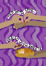 Cute Faith Card - Raksha Bandhan - Tied With Love - Sealed With Sweets created by The Playful Indian