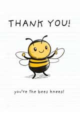 Bee Funny Teacher Thank You Card – End of Term Card from Pupil, Primary School created by Charlotte Moore