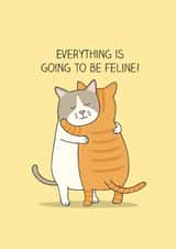 Cute Love & Friendship/Thinking Of You Card - Cats - Pun created by Milkyprint