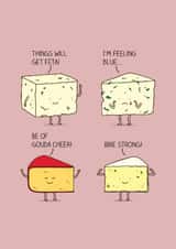 Cute Love & Friendship Card - Cheese - Puns created by Milkyprint