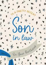Classic Birthday Card - For Son In Law - Pretty Decent created by The Pattern Press