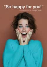 Good news celebration card/ funny/ Modern / for friends and family. AI joke. created by Me Selfie Sufficient