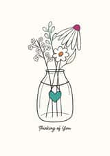 Classic Thinking Of You Card - Flowers - Vase created by Kirsty Miller