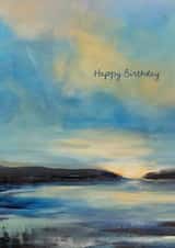 Arty Birthday Card - Coastal Landscape created by Heidi Clawson Art