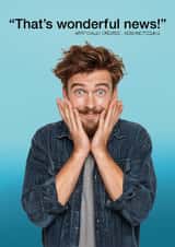 Good news card, new job. Funny /Smart / AI for friends and family created by Me Selfie Sufficient