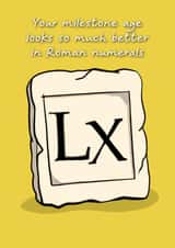 Funny Birthday Card - 60th - Roman Numerals created by Pickled Prints