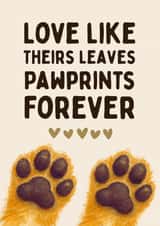 Cute Sympathy Card – Pet Loss - Cat Paws created by Hello Fridays Studio