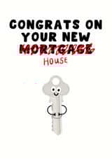 Funny New Home Card - Congrats - New Mortgage - House created by Pink Peach Cards