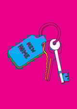 Classic New Home Card - Keys - Keyring created by OBJECTABLES