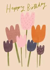 Pretty Birthday Card - Tulips created by Fiona Fawcett