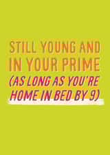 Funny Birthday Card - Bed By Nine created by Sweetlove Press