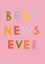 Classic Congratulations Card - Best News Ever created by Fiona Fawcett