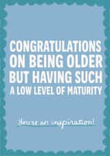 Funny Birthday Card - Immature created by Giddy Kipper