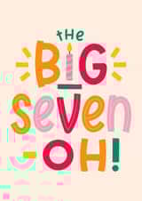 Classic Birthday Card - 70th - Big Seven-Oh! created by Joanne Hawker