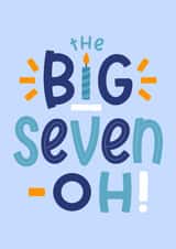 Classic Birthday Card - 70th - Big Seven-Oh created by Joanne Hawker