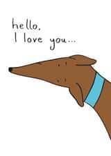 Cute Anniversary/Valentine's Day Card - Hello I Love You created by Liz Pengilley