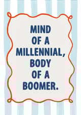 Funny Birthday Card - Boomer - Millennial created by Of Life & Lemons Ltd.