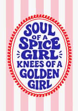 Funny Birthday Card for Her - Soul Of A Spice Girl - Midlife Birthday created by Of Life & Lemons Ltd.
