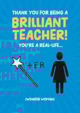 Cryptic / fun challenge card to say thank you to a brilliant teacher created by Daniel Benney