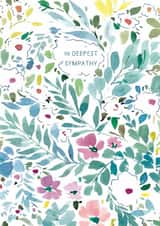 Classic Sympathy Card - Flowers - Deepest Sympathy created by Rebecca Prinn