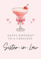 Classic Birthday Card - For Sister-In-Law - Cocktail created by Hello Fridays Studio