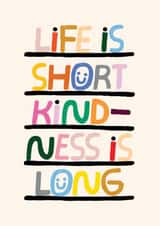 Heartfelt Just Because Motivational Card – Kate Smith Co. - Colourful Positive Message in Block Letters created by Danilo